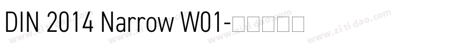 DIN 2014 Narrow W01字体转换